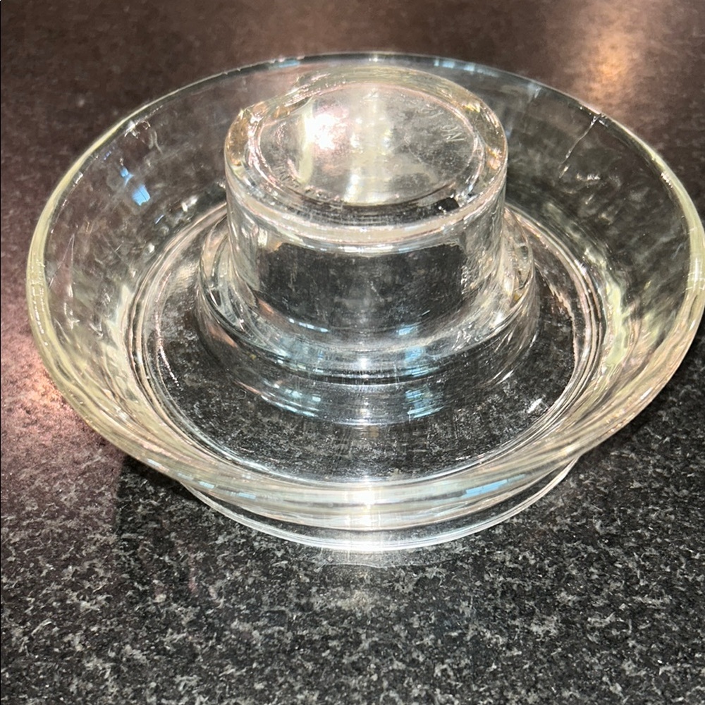 Vintage Chicken Waterer Base Glass 1940’s